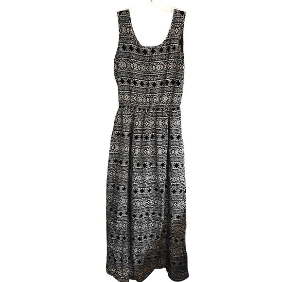 Speed Control Small Women's Black Sleeveless Maxi BOHO Dress Miss Size 4 6 S - Picture 4 of 5